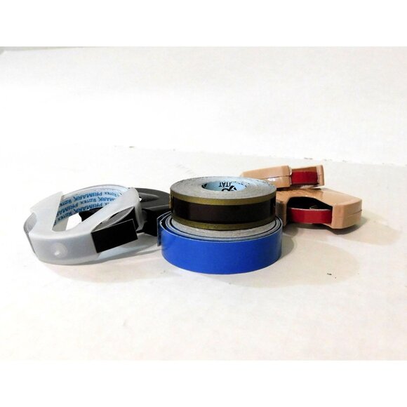 Rotex 780 3/8" 1/2" Dual Track Label Maker Kit Label Tape Cartridge - Picture 5 of 5